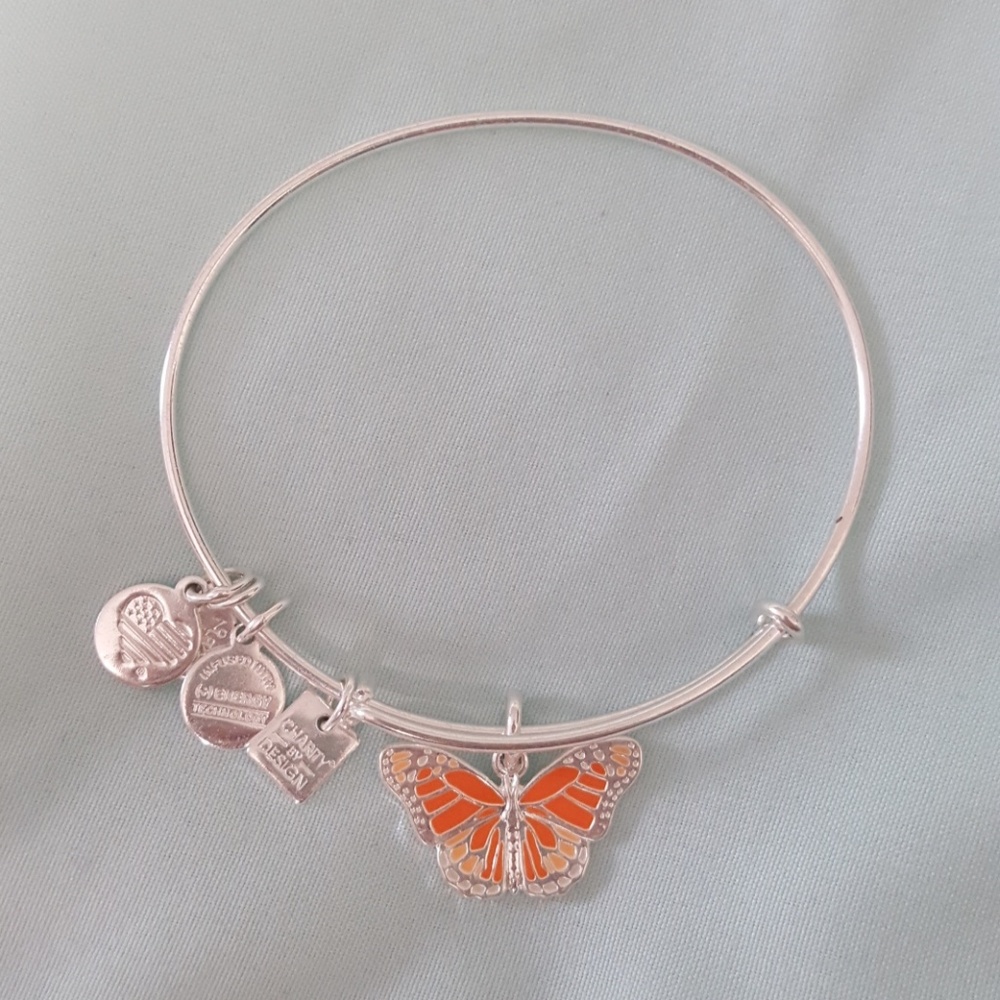 Alex & Ani shiny silver Monarch Butterfly